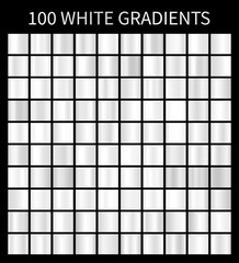 Wall Mural - white gradients 100 big set