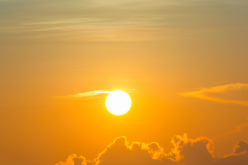 morning sun light orange hot zone.