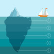 Ship meets  an iceberg - infographic template