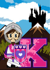 Sticker - K is for Knight Learning Illustration