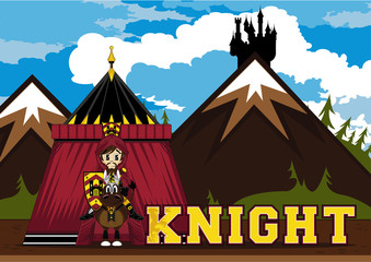 Poster - Cartoon Medieval Knight