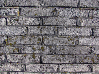 Rough gray brick wall, background, texture