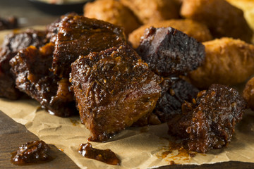 Canvas Print - Slow Smoked Brisket Burnt Ends Barbecue