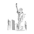 Statue of liberty icon vector illustration graphic design