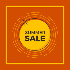 Aufkleber - Summer sale background with the sun for print, web design and banners. Vector design