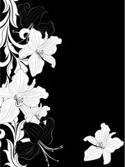 Wall Mural - Floral background.