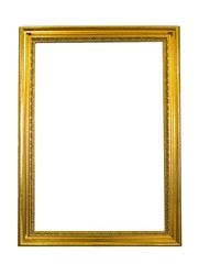 Gold frame for paintings, mirrors or photos or background