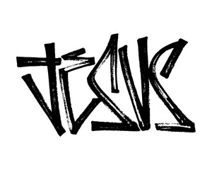 Sticker - Illustration of the word Jesus witn an urban typography