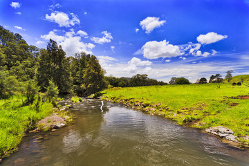 Wall Mural - BTOps Cobark river field above