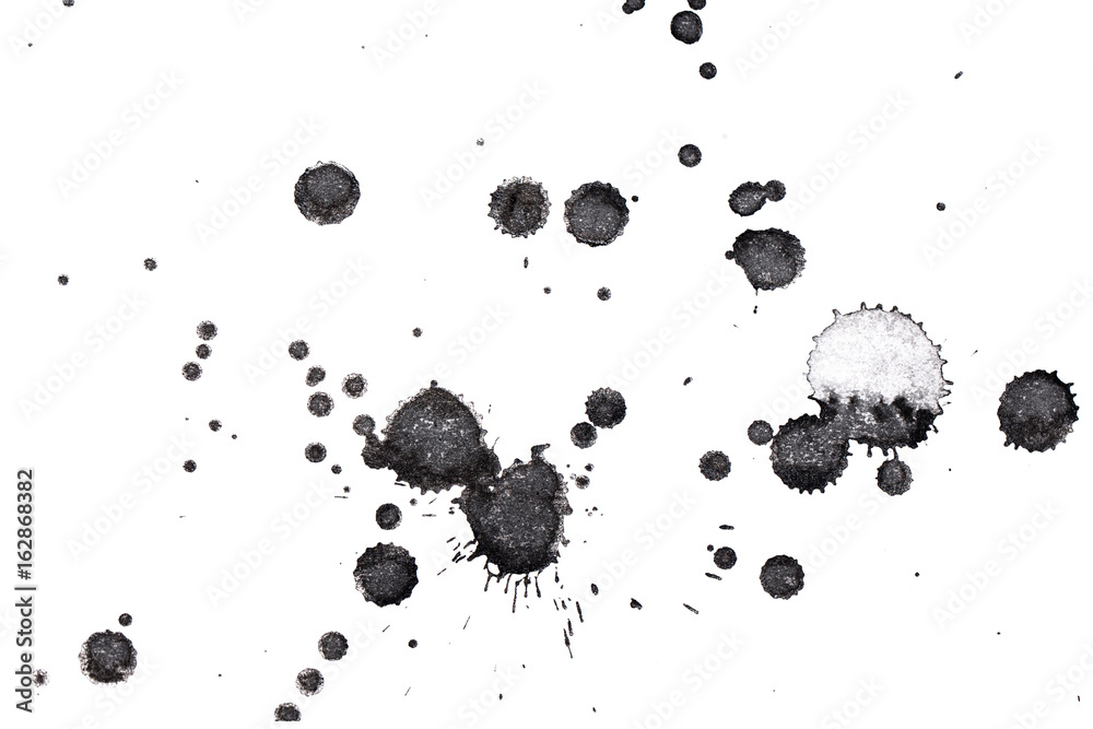 Abstract black ink splash - obrazy, fototapety, plakaty 