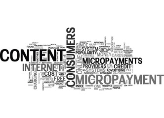 Wall Mural - A CLOSER LOOK AT MICROPAYMENTS TEXT WORD CLOUD CONCEPT