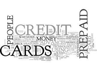 Wall Mural - ADVANCED PREPAID CREDIT CARD FEATURES TEXT WORD CLOUD CONCEPT