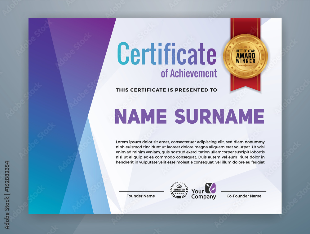 Multipurpose Modern Professional Certificate Template Design for Print ...
