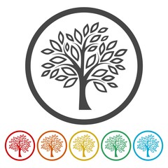 Simple tree icons set