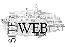 BASIC RULES OF WEB DESIGN TEXT WORD CLOUD CONCEPT