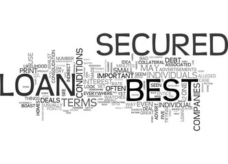 Poster - WHAT TO LOOK FOR TO FIND THE BEST SECURED LOAN TEXT WORD CLOUD CONCEPT