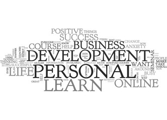 Wall Mural - WHAT YOU CAN LEARN ABOUT PERSONAL DEVELOPMENT ONLINE TEXT WORD CLOUD CONCEPT