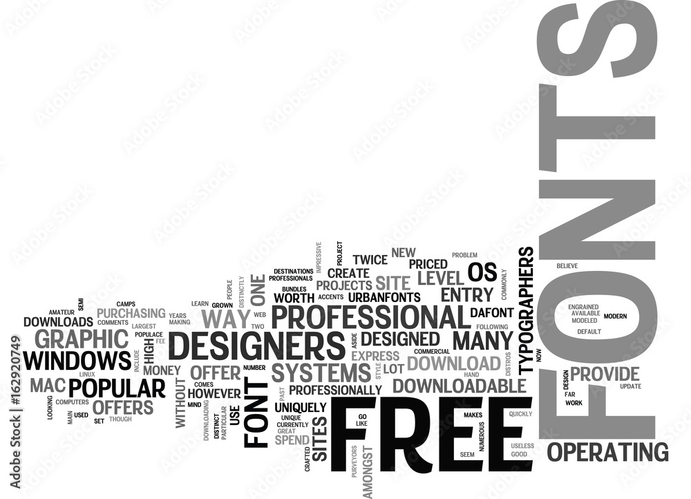WHERE CAN I DOWNLOAD FREE FONTS TEXT WORD CLOUD CONCEPT Stock Vector ...