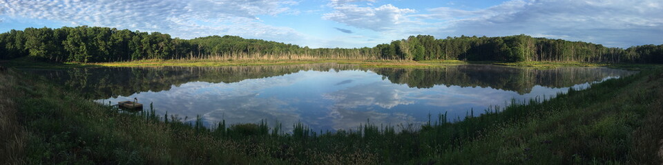 Summer morning at North Cypress Lake in Holly Springs National Forest, Mississippi