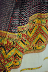 Colorful native handicraft textile from Thailand