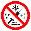 Sign prohibited drugs