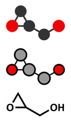 Sticker - Glycidol molecule.