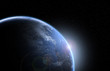 Sunrise wallpaper background, World in space view