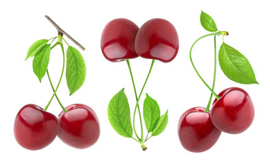 Wall Mural - Cherry isolated on white background