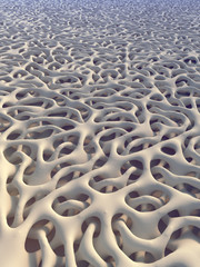 Aufkleber - Abstract geometry white pattern background. 3d rendering