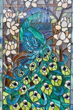 Stained Glass Of Peacock