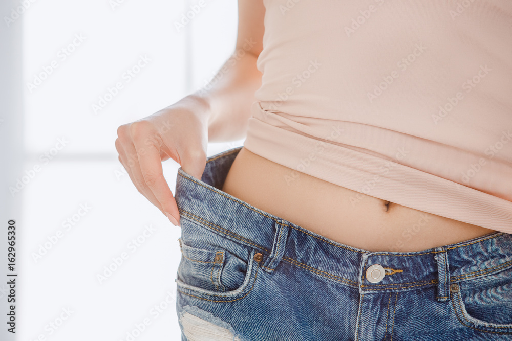  Young woman weight loss perfect body shape