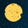 cheese moon. vector