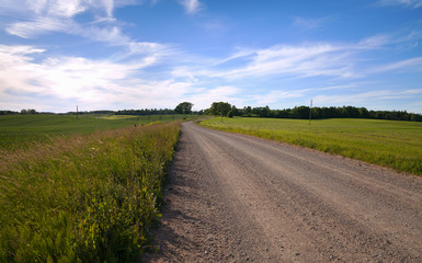 Poster - Long country road.