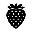 Garden strawberry fruit or strawberries flat vector icon for food apps and websites