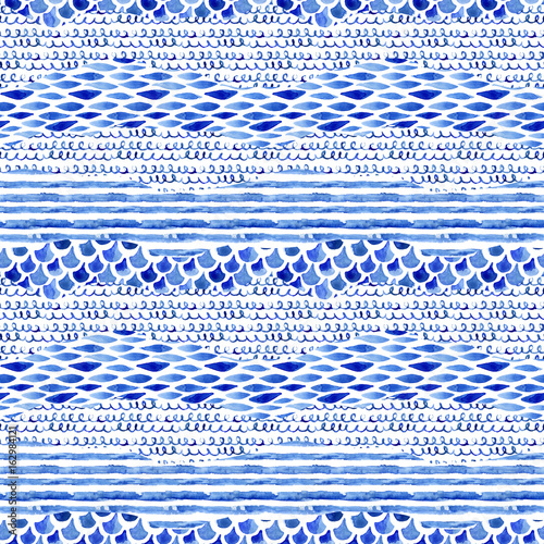 Cotton fabric Watercolor textured seamless pattern.
