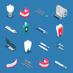 Sticker - Stomatology Isometric Colored Icons