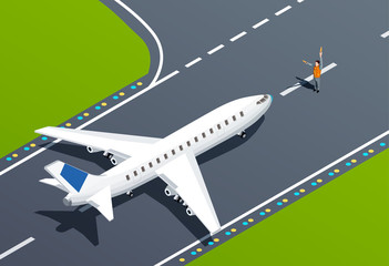 Canvas Print - Airport Isometric Illustration