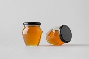 Wall Mural - Honey Jar Mock-Up - Two Jars