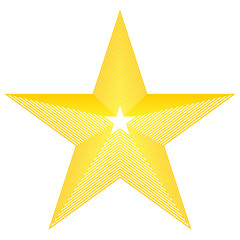 Canvas Print - star icon, golden star on blank background