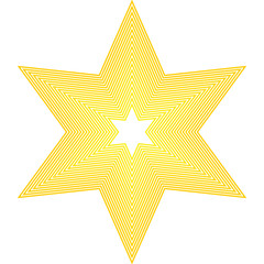 Canvas Print - star icon, golden star on blank background