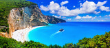 Fototapeta Fototapety z mostem - Most beautiful beaches of Greece series - Porto Katsiki in Lefkada, Ionian islands