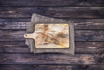 Wall Mural - Old cutting board, top view