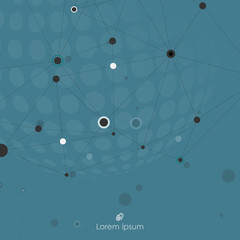 Poster - Vector world globe, connect concept design illustration