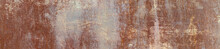 The Texture Of The Old Rusty Metal Plate. HD Panorama.