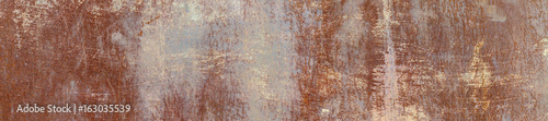 Fotomural The Texture Of The Old Rusty Metal Plate. HD Panorama.