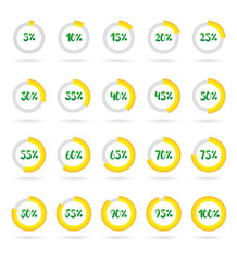 Pie charts vector infographics
