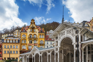 Poster - city centre of Karlovy Vary,Czech Republic