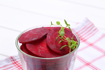 Wall Mural - thin slices of beetroot