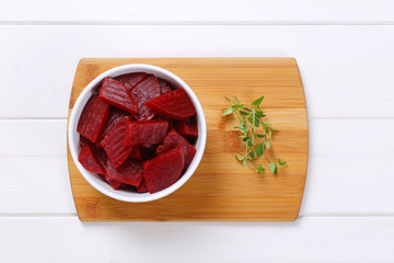 Canvas Print - sliced and pickled beetroot