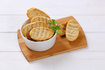 Poster - bowl of crispy rusks